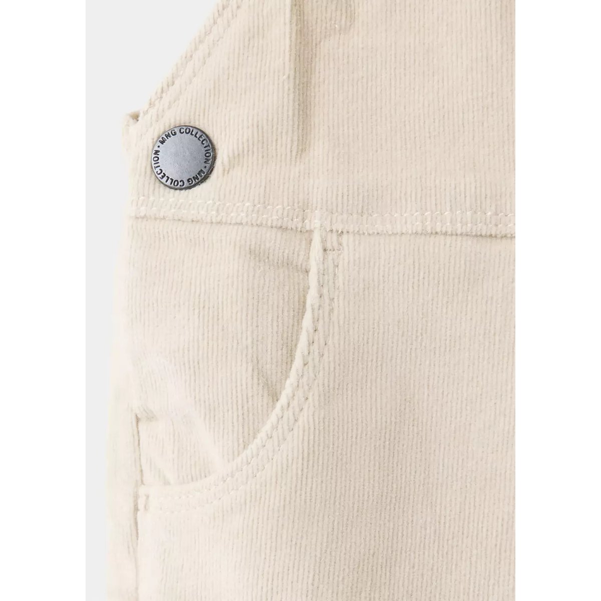 Salopette en velours côtelé poches beige, MANGO BABY