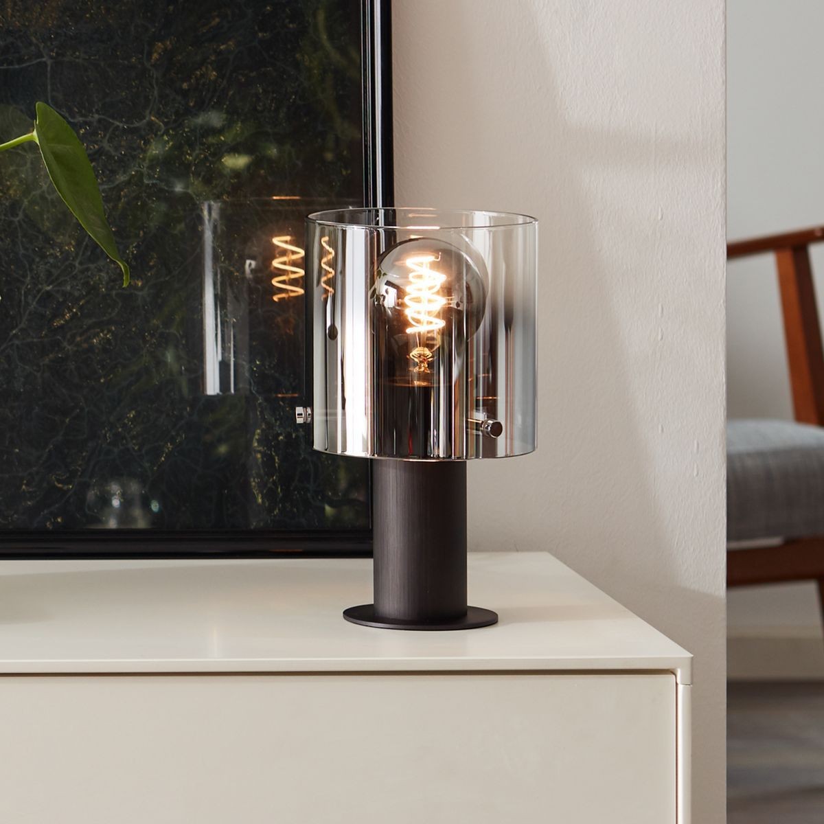 Lampe BETH marron, BRILLIANT