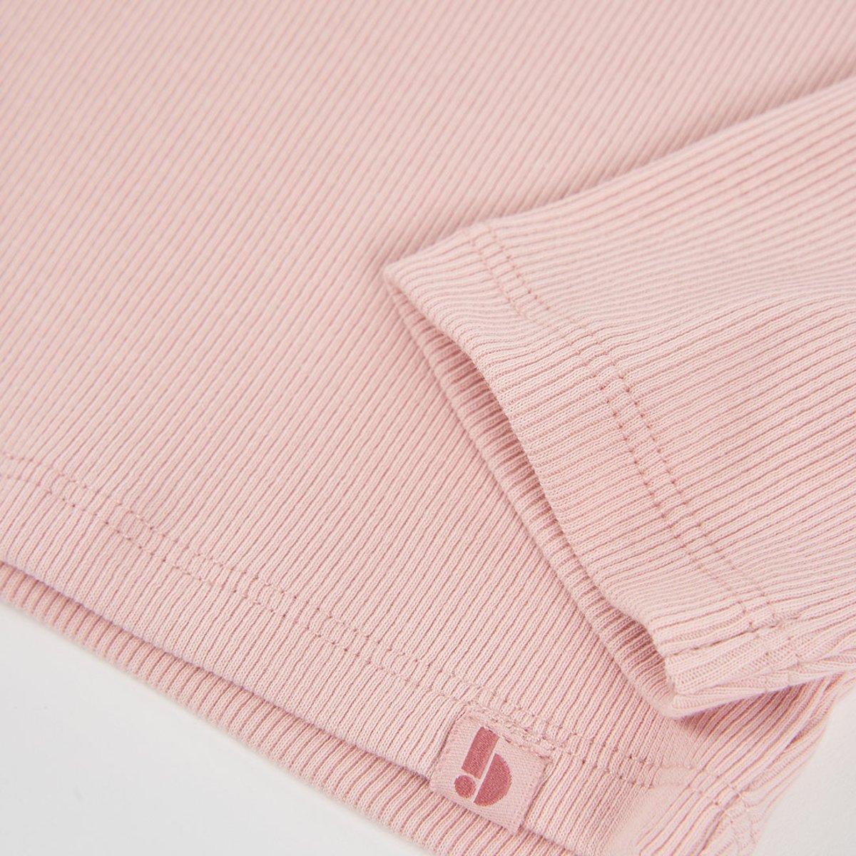 T-shirt fille en maille côtelée rose, BOBOLI