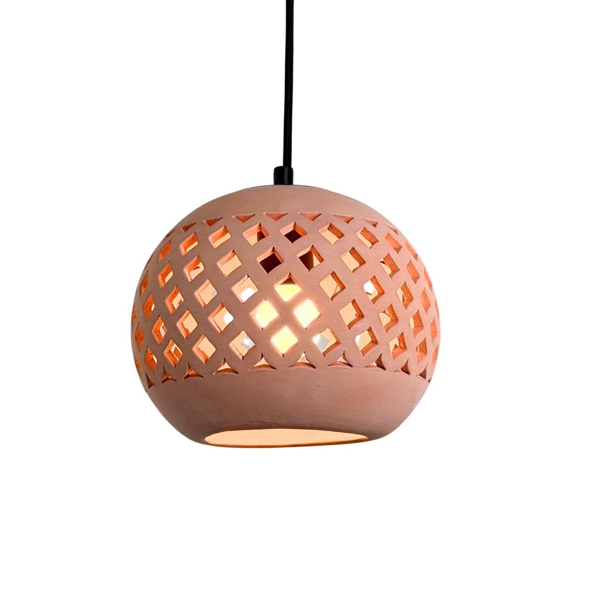 Suspension en terre cuite, YAZO beige, GERARD LAMY