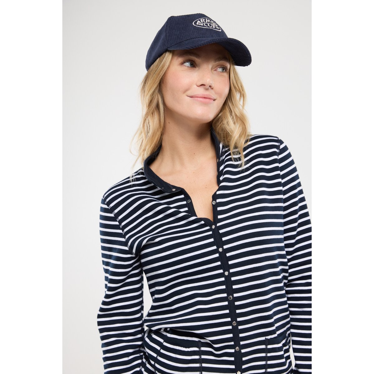Veste réversible - coton rich navy/blanc, ARMOR-LUX