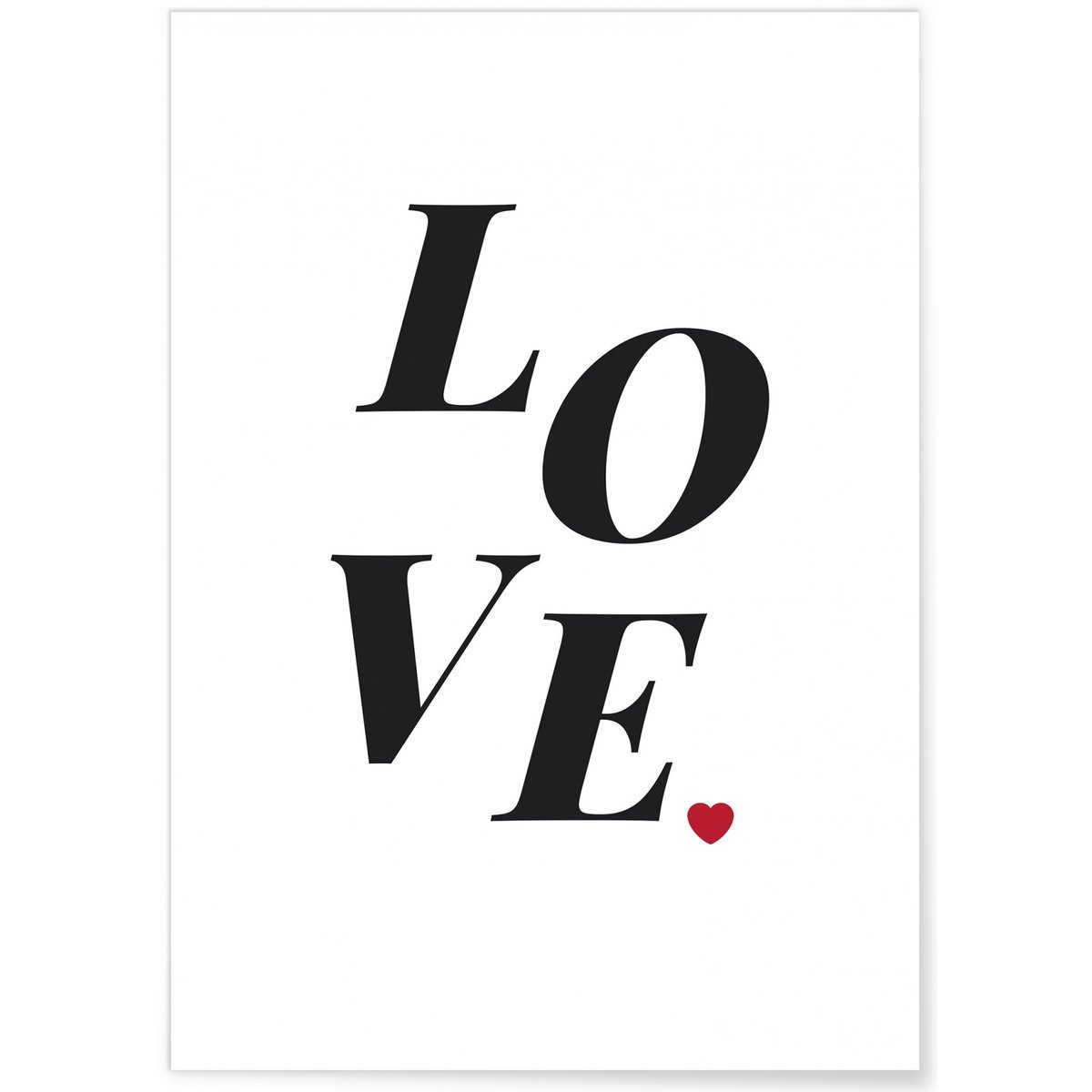 Poster LOVE blanc, L'AFFICHERIE