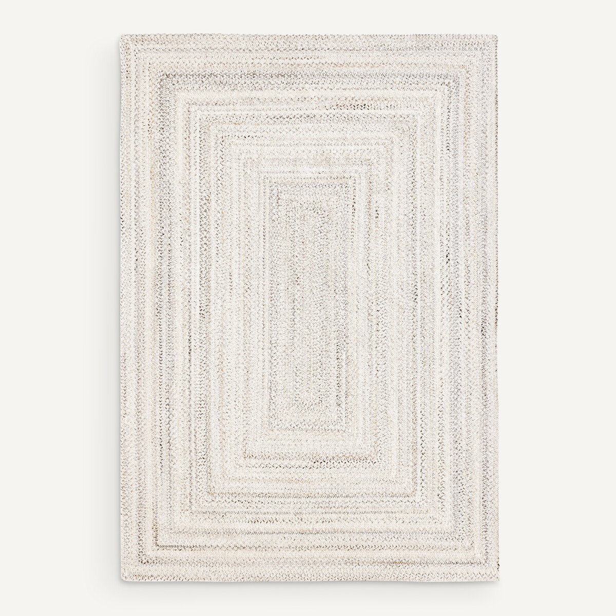 Tapis d'intérieur et d'extérieur tressé, Chini ecru/gris, AM.PM