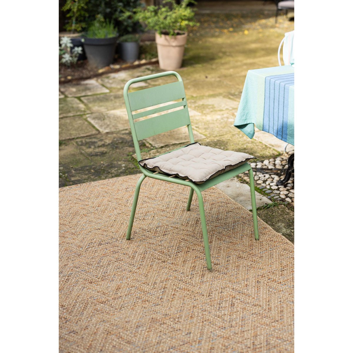 Galette de chaise Grace recyclée camel, WINKLER