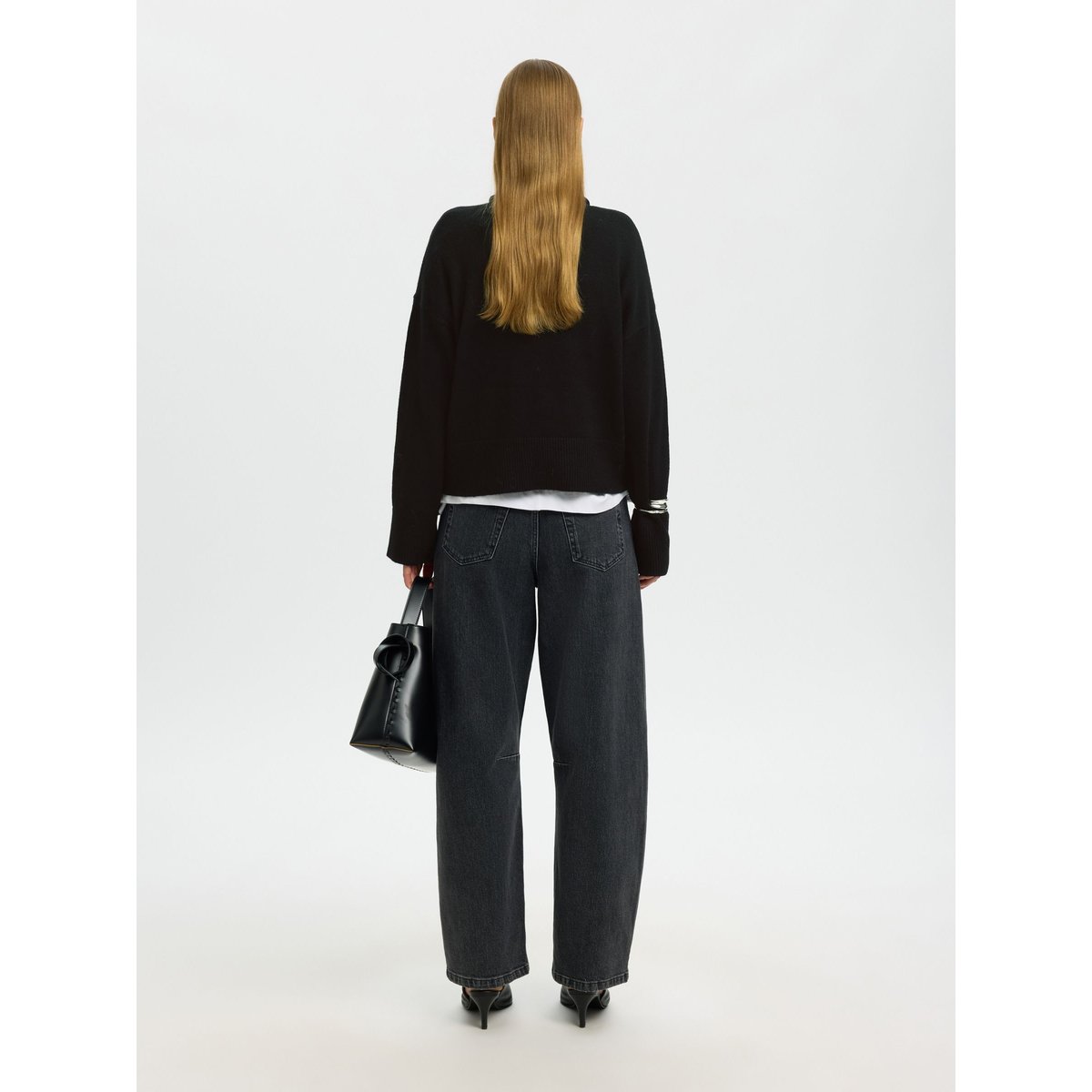 Pull noir - black, SELECTED