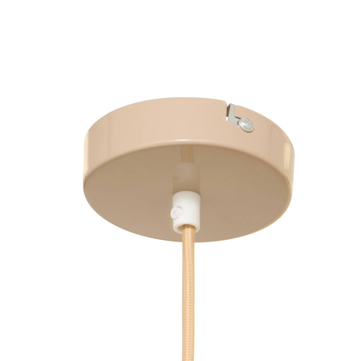 Suspension ronde en acier LITO beige, ATMOSPHERA
