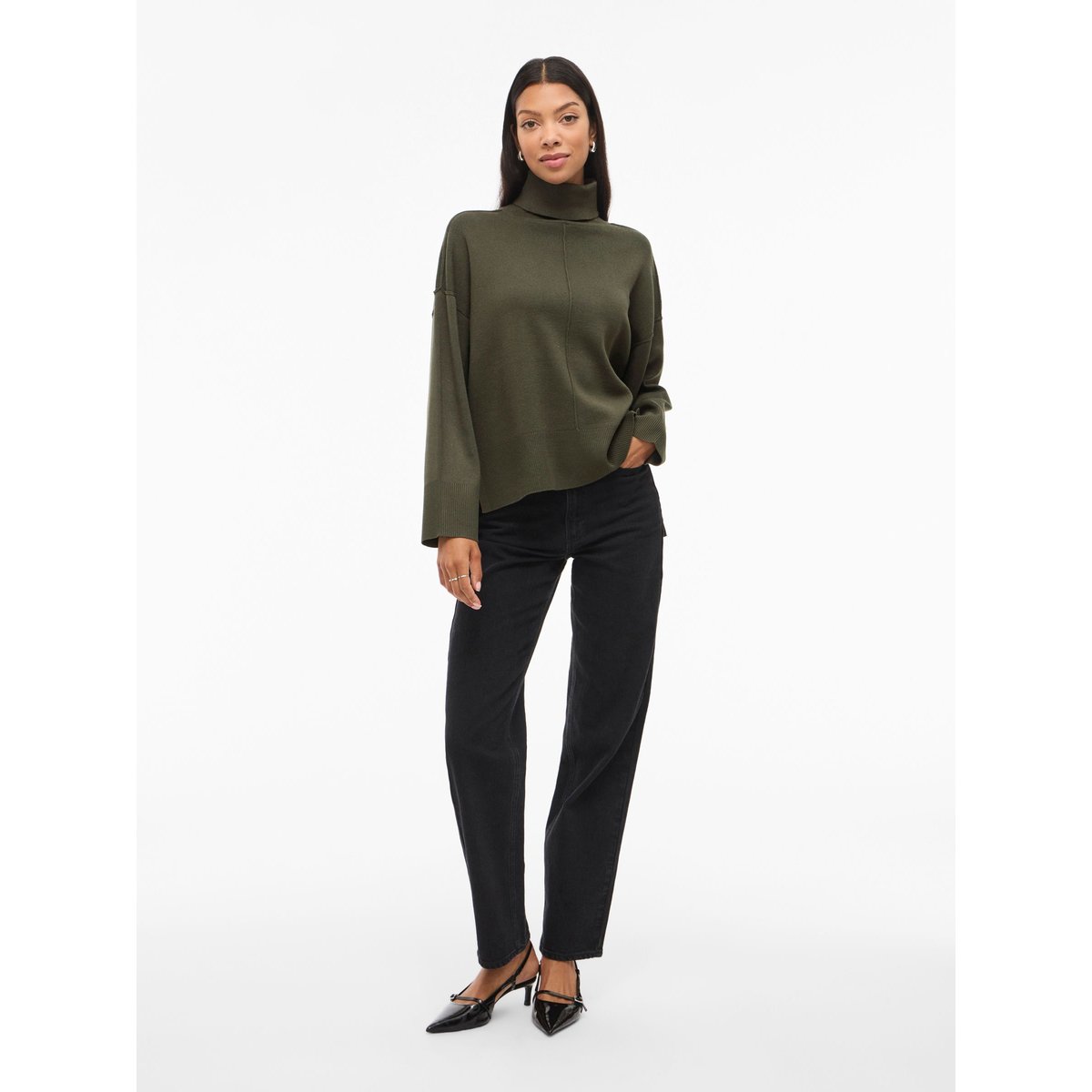 Pull En Maille VIOSTRIA - Col roulé deep depths, VILA
