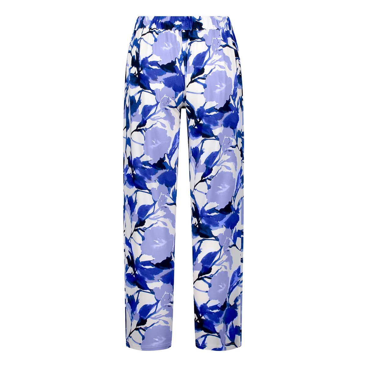 Pantalon à enfiler à poches extérieures blanc/bleu, BETTY BARCLAY