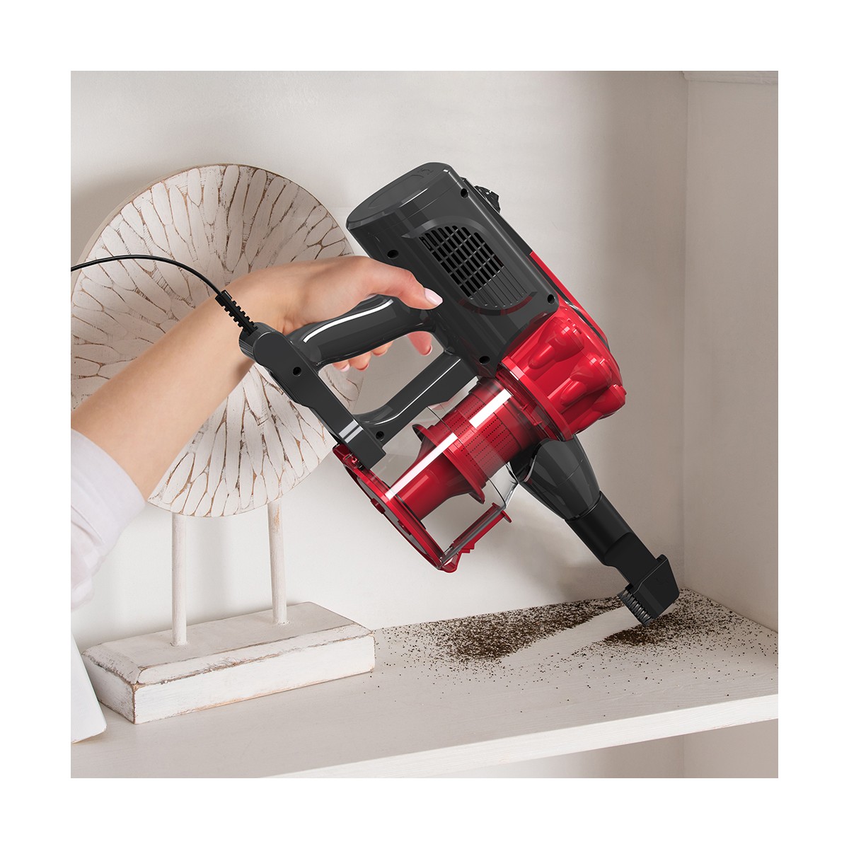 Aspirateur balai avec fil couleur unique, LIVOO