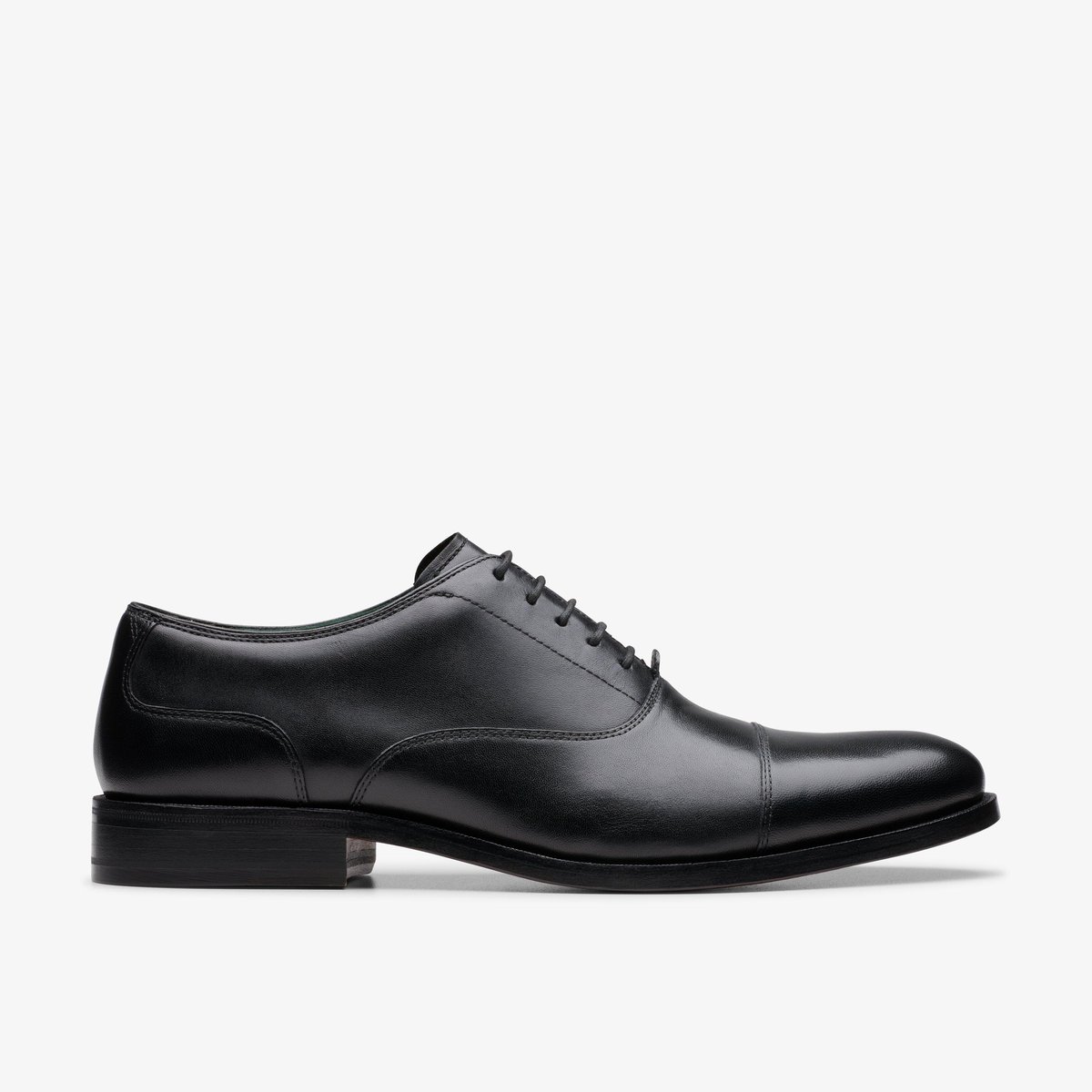 Derbies richelieus Cuir CRAFT JAMES CAP noir, CLARKS