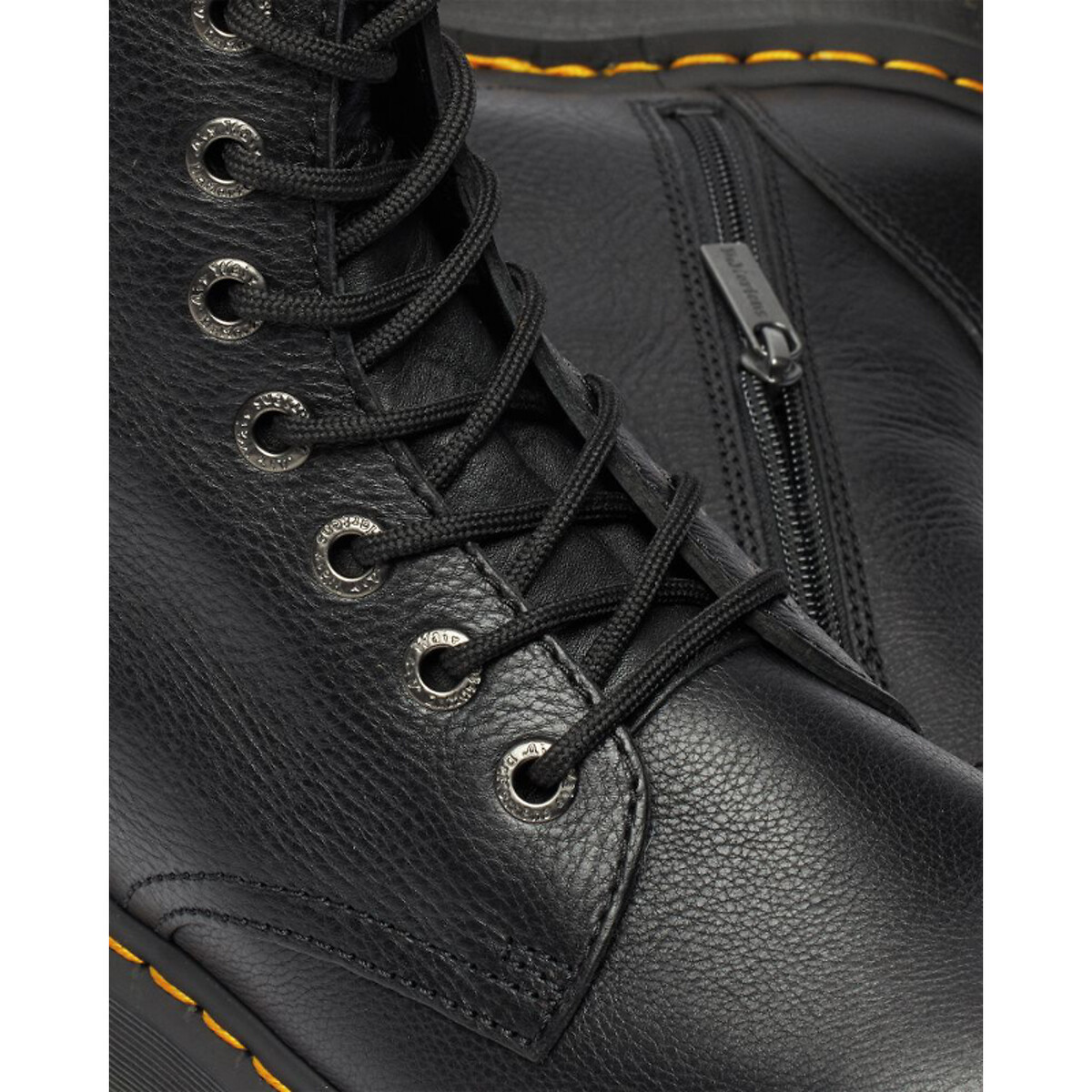 Botas com plataforma Jadon III, em pele, Pisa preto , DR. MARTENS