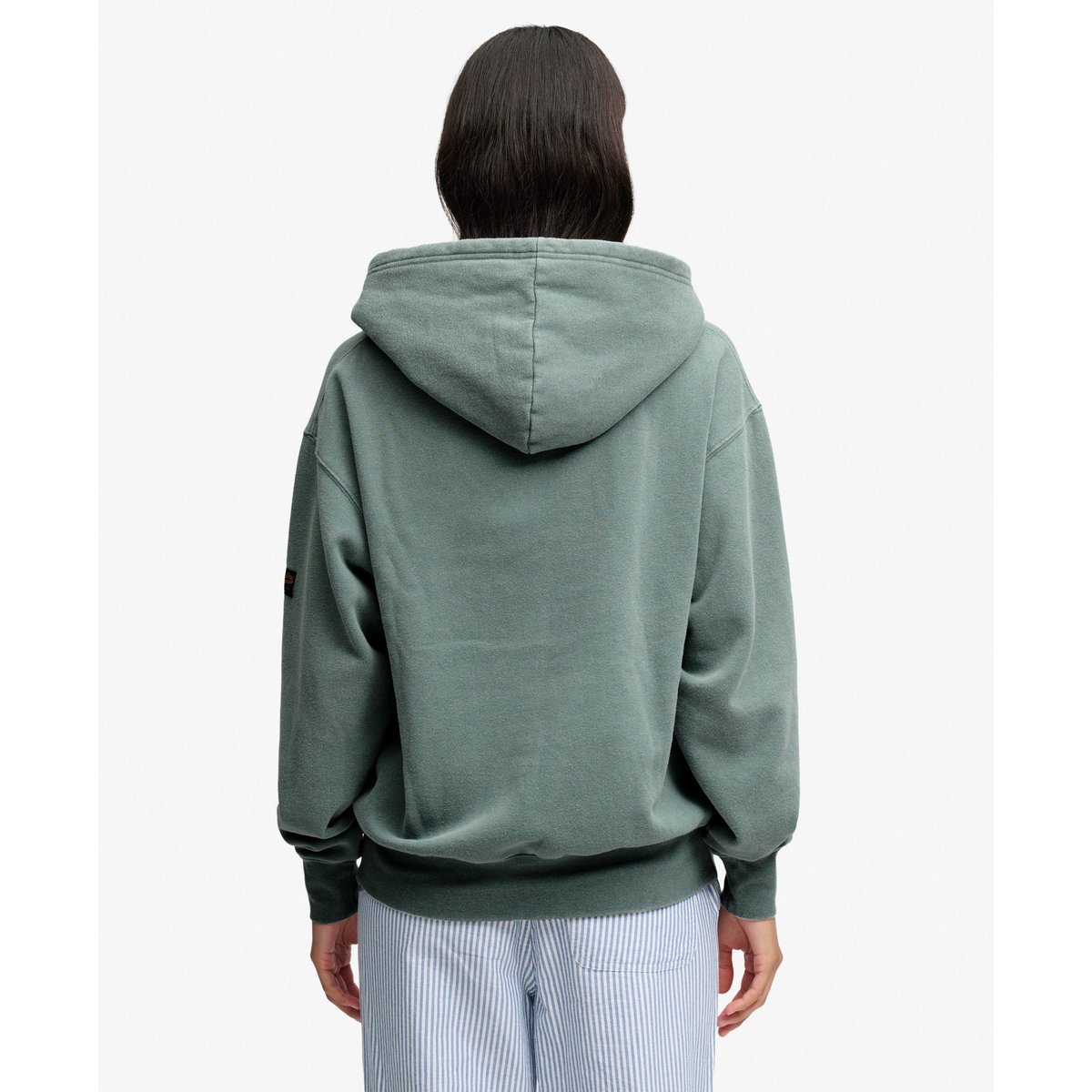 Sweat à capuche SD&Co Monogram Coupe Décontractée vert drius, SUPERDRY