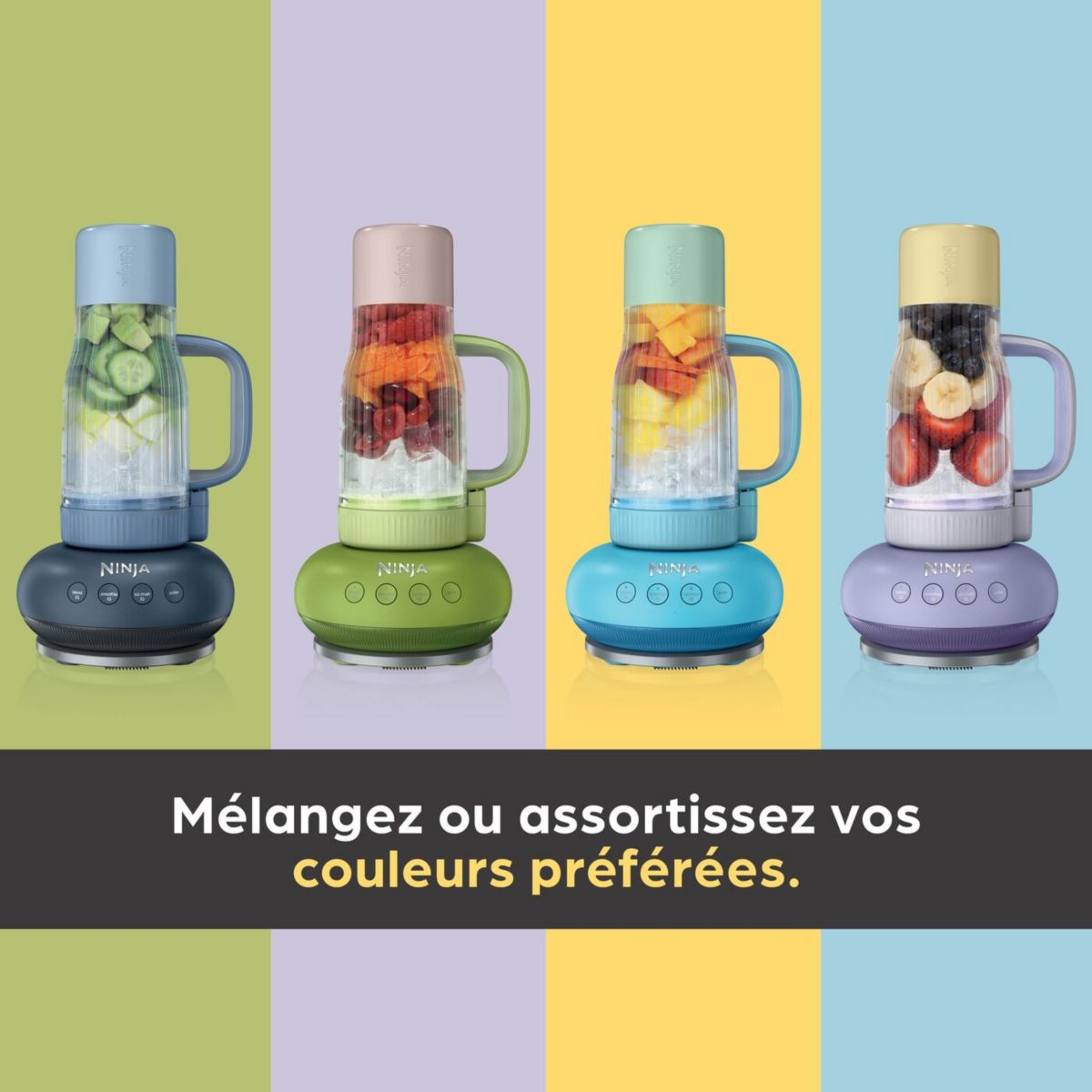 Blender BlendBoss Watermelon Bubblegum DB351EUGN avec gourde 0,8L couleur unique, NINJA