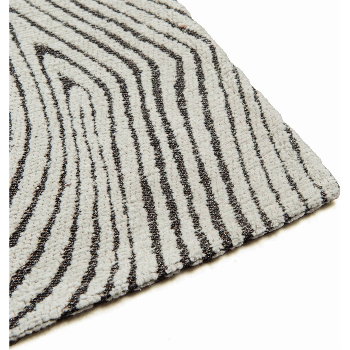 Tapis d'intérieur et extérieur, TABASCO beige ivoire à motifs noirs, RECOLLECTION