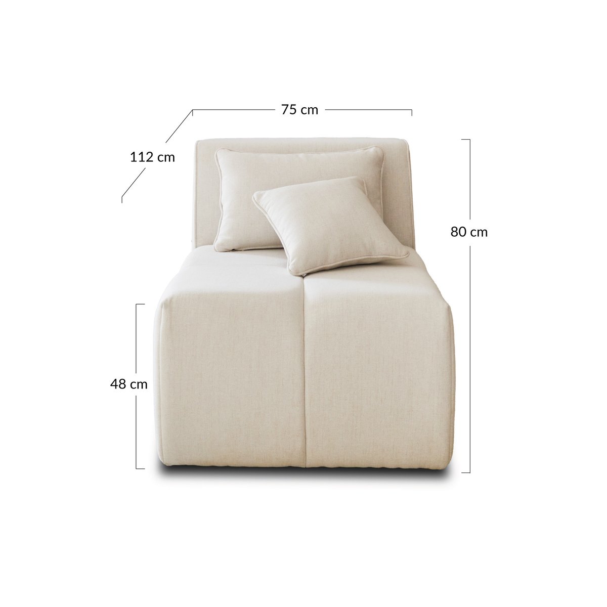 Module d'assise - CARACAS rouille, BEST MOBILIER