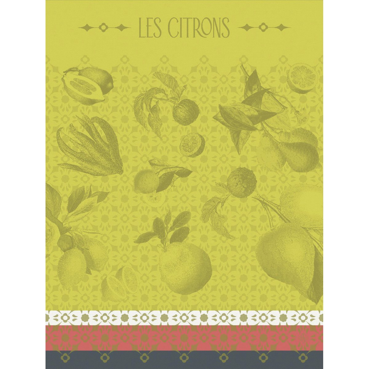 Torchon La beauté du zeste Coton yuzu, LE JACQUARD FRANCAIS