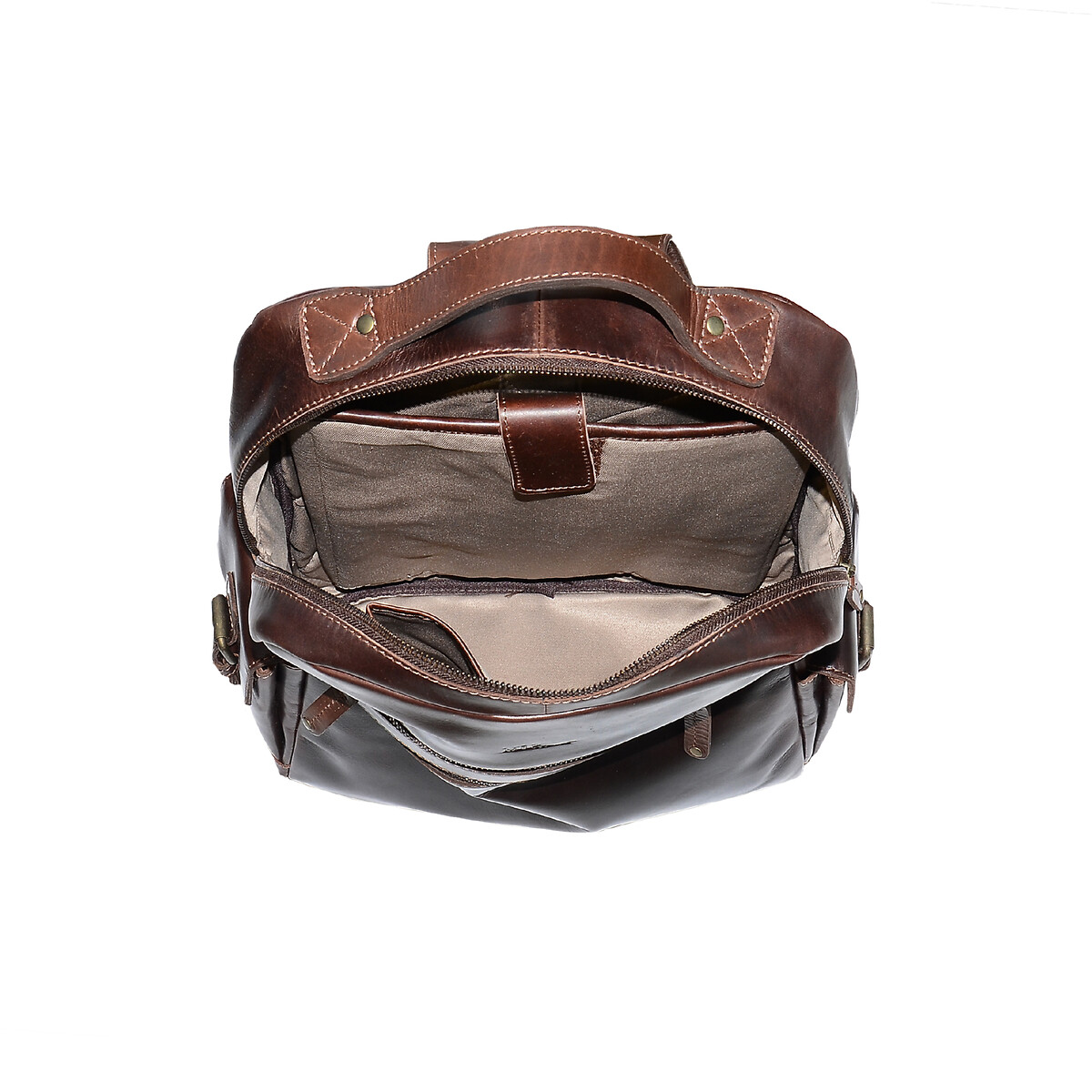 Mochila em pele Adventure 007, MP castanho, MP