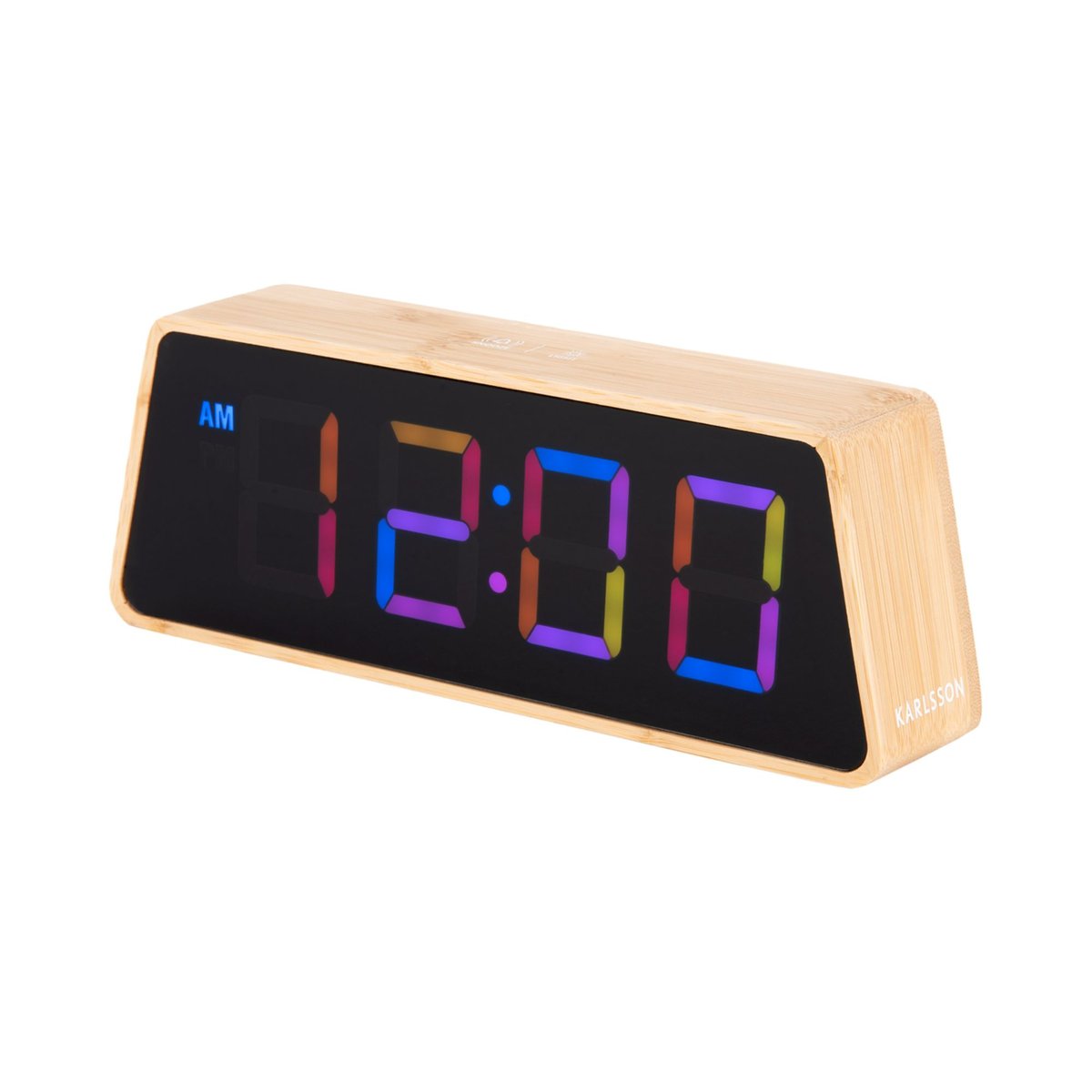 Réveil Bambou CHANGING COLOUR LED bambou, KARLSSON