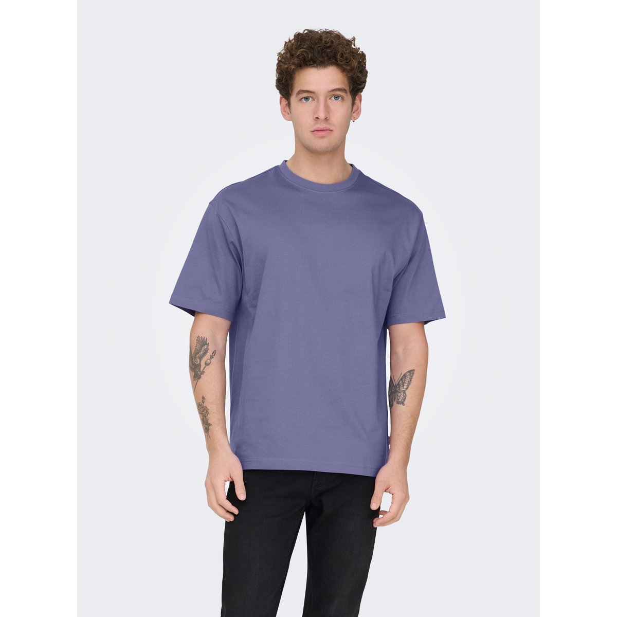 T-shirt col rond ample twilight purple, ONLY & SONS
