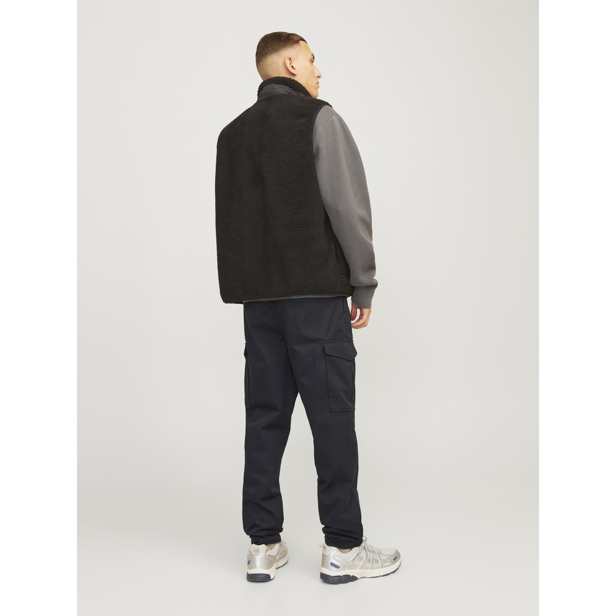 Pantalon Cargo black 1, JACK & JONES