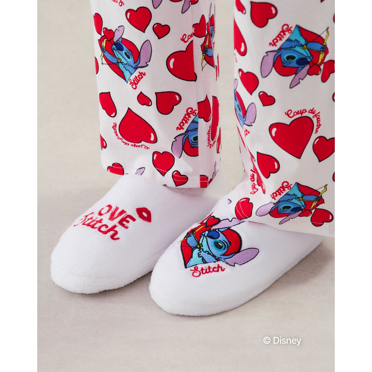 Chaussons en polaire Stitch CUTESTITCHIZ blanc, UNDIZ