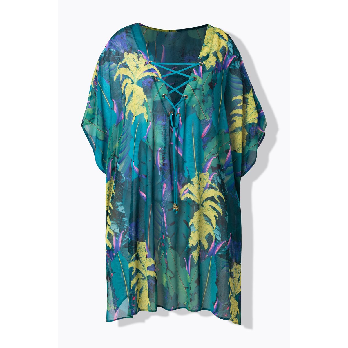 Tunique motif jungle vert turquoise, ULLA POPKEN