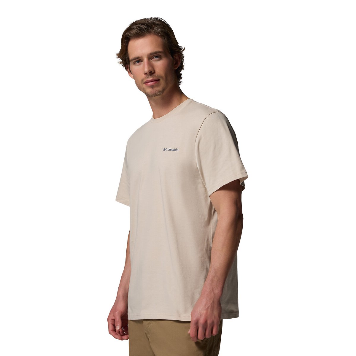 T-shirt manches courtes, imprimé dos beige, COLUMBIA