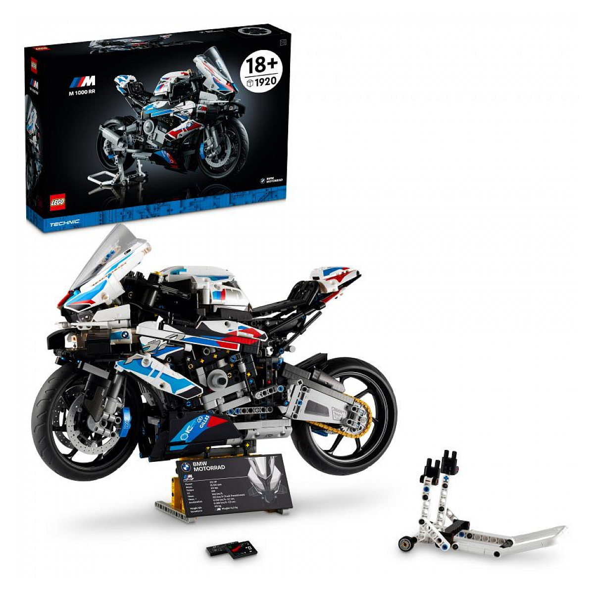 LEGO Technic - Réplique de la BMW M 1000 RR - Modèle 42130 rouge, blanc et bleu, LEGO