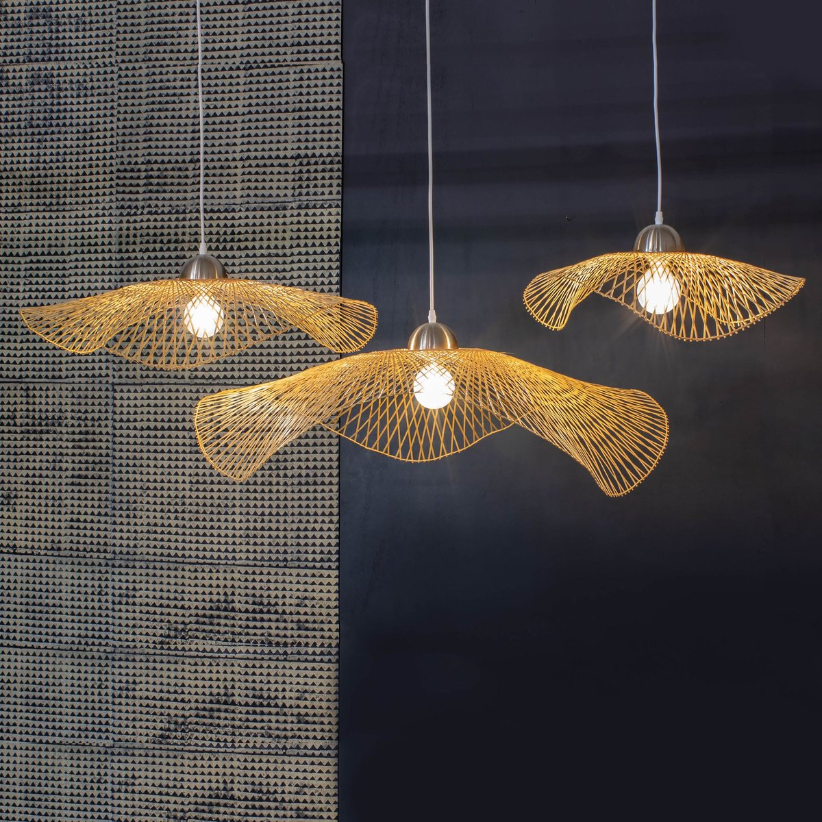 Suspension en bambou tressé, CARAVELLE naturel, NOW'S HOME