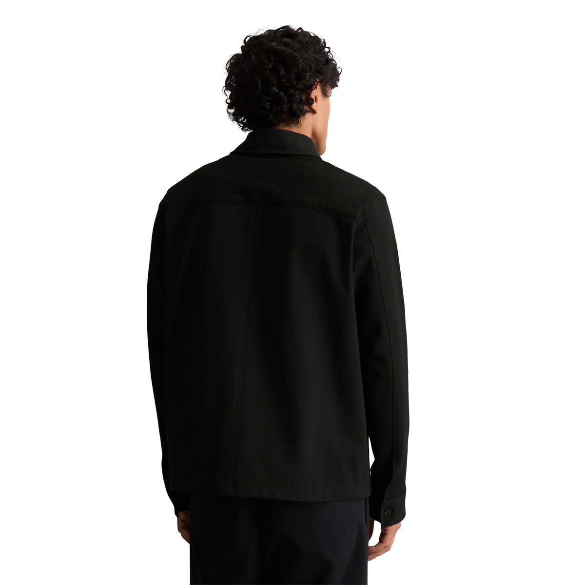 Surchemise en jersey interlock, coupe classique en jersey de coton bio tout doux noir, MARC O’POLO DENIM