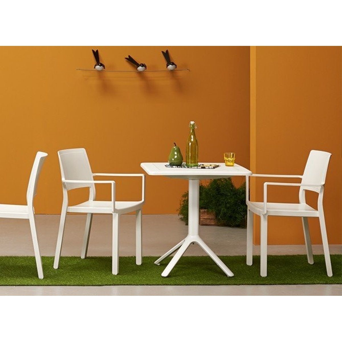 Fauteuil design (lot de 4), KATE blanc, SCAB DESIGN