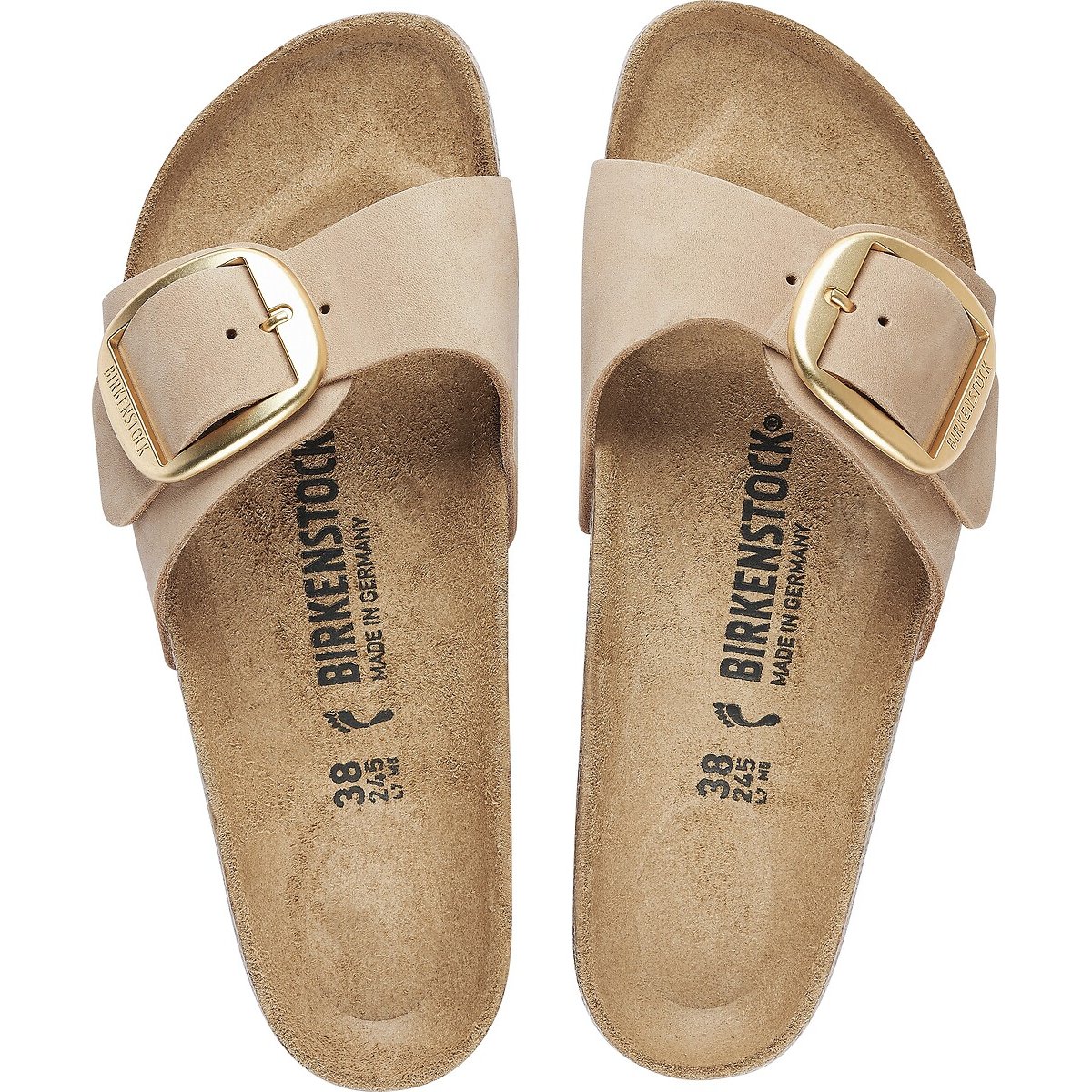 Mules simple bride Madrid Big Buckle beige, BIRKENSTOCK