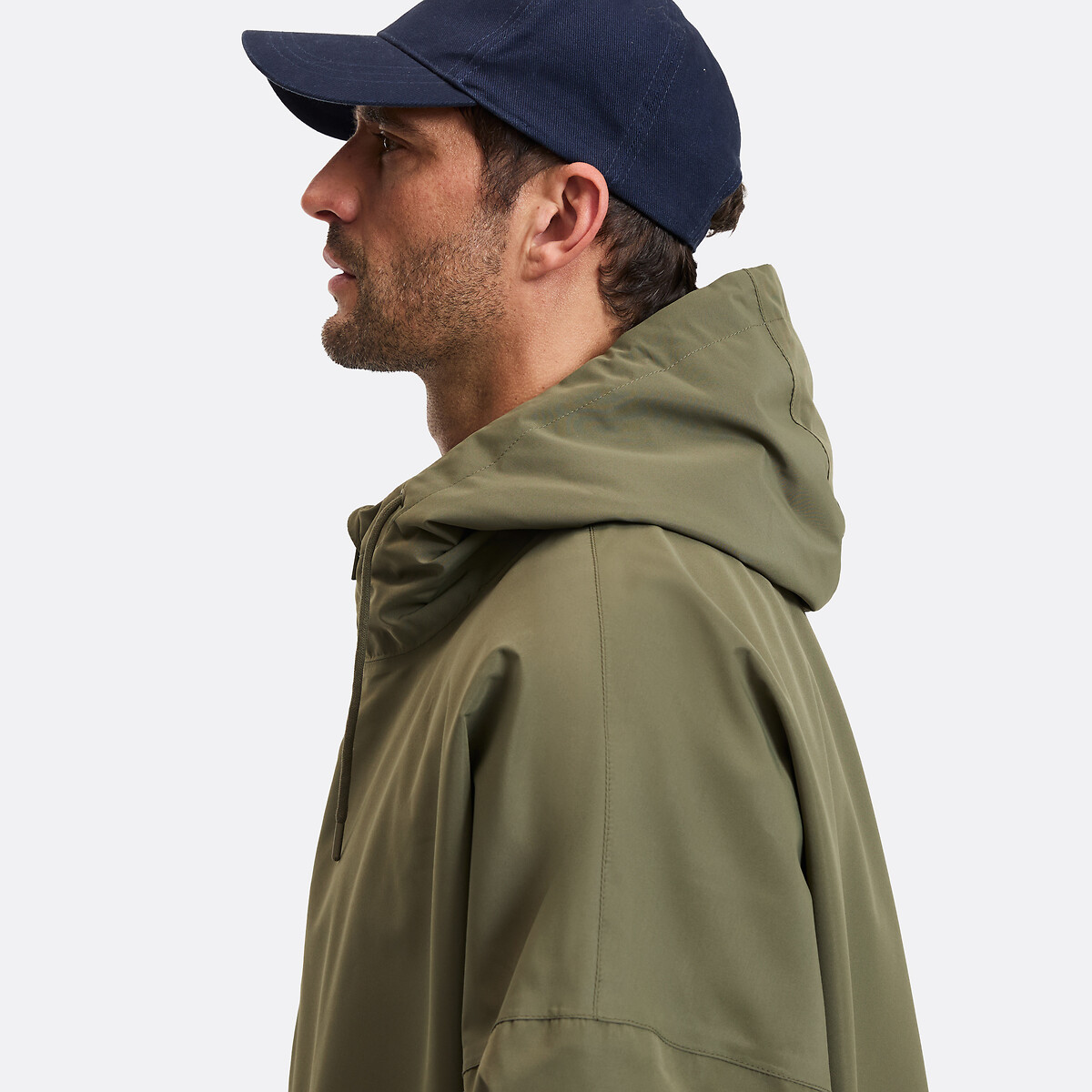 Corta-vento comprido oversize caqui, LA REDOUTE COLLECTIONS