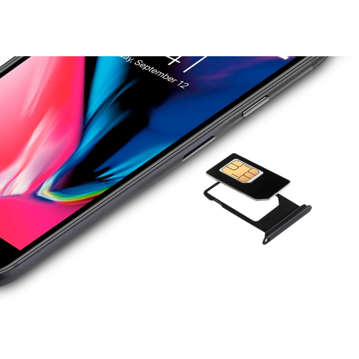 Adaptateur carte SIM Kit adaptateur SIM + Epingle d'ejection couleur unique, ESSENTIEL B