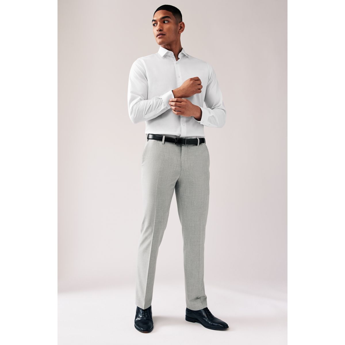 Pantalon de costume extensible gris clair, NEXT