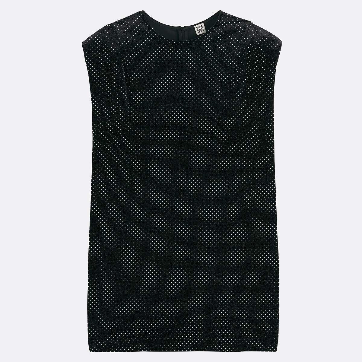 Short Sleeveless Shift Dress with Studs black, LA REDOUTE COLLECTIONS