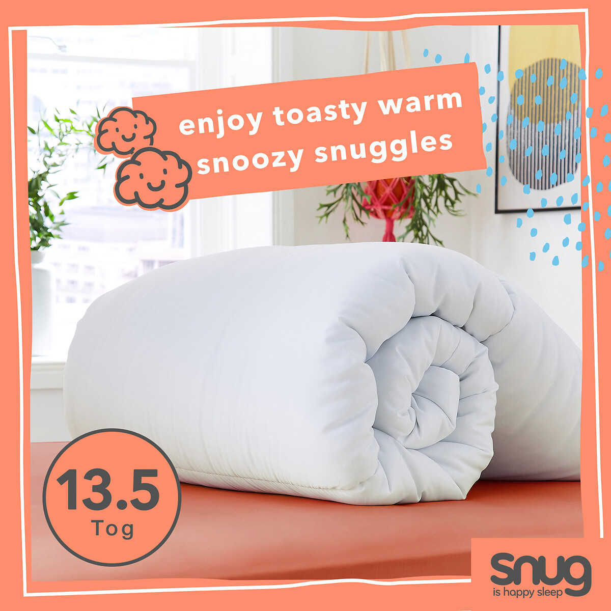Snuggle Up 13.5 Tog Duvet white, SNUG