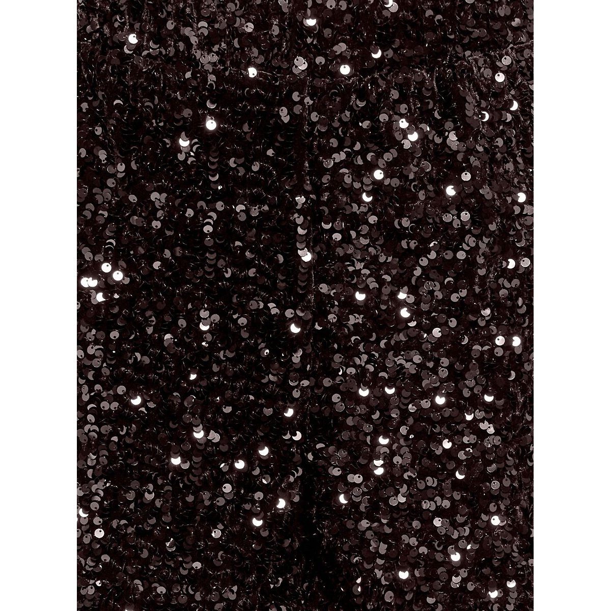 Pantaloncini con paillettes marrone cioccolato, ONLY