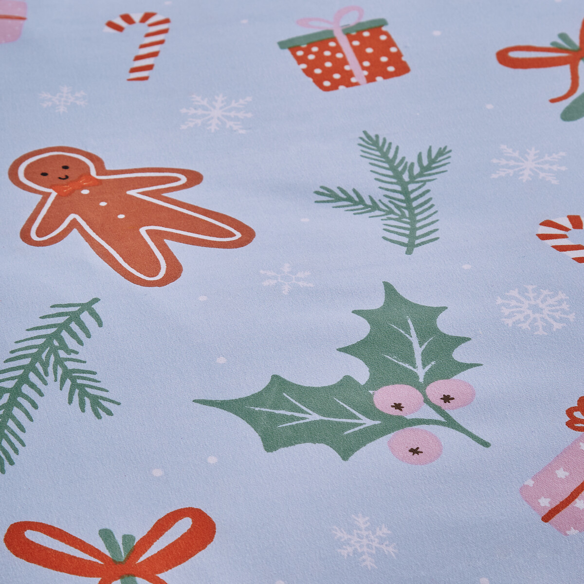 Christmas Gingerbread Duvet Cover and Pillowcase Set blue, CATHERINE LANSFIELD