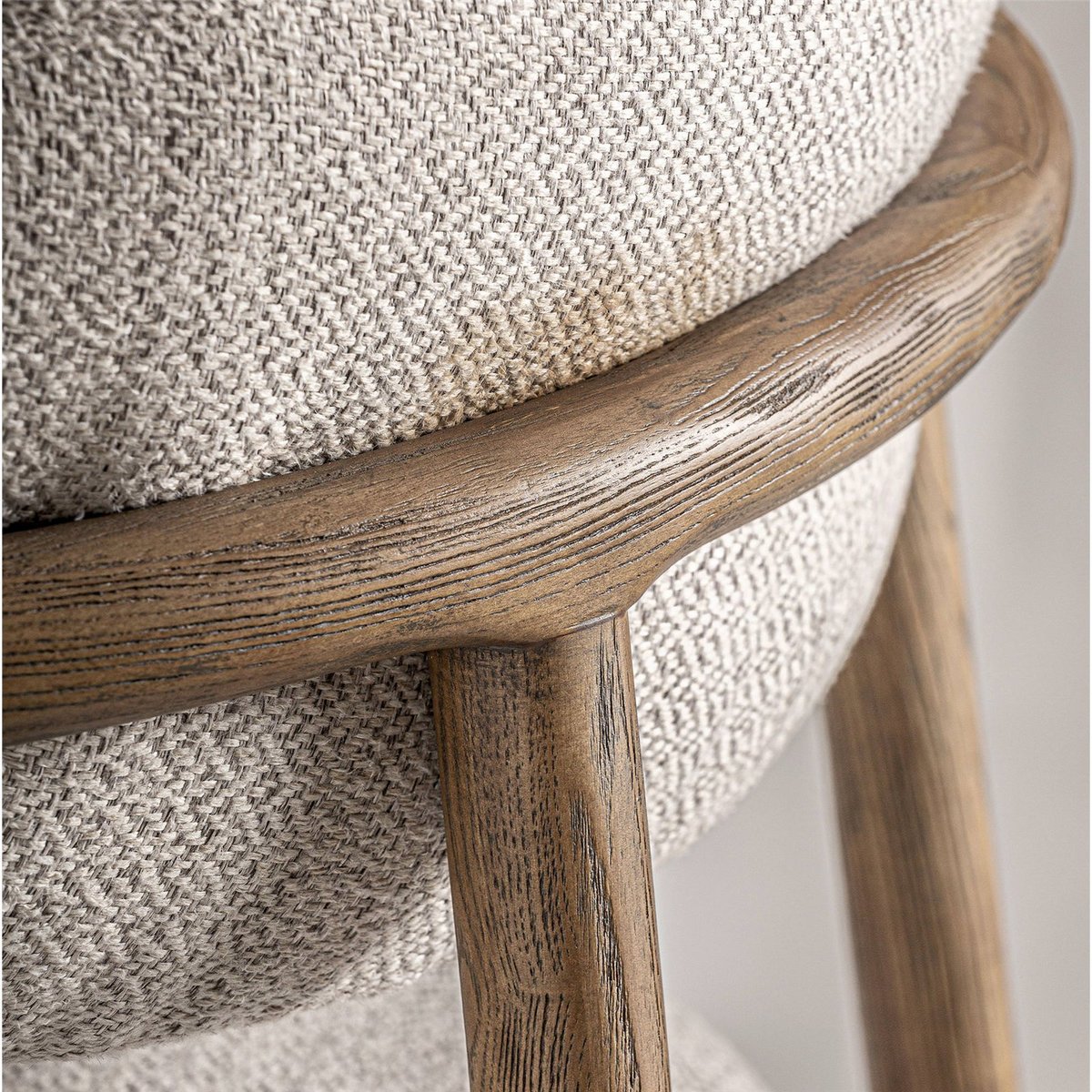 Tabouret de bar colonial en bois de frêne marron bois naturel chaleureux, RECOLLECTION