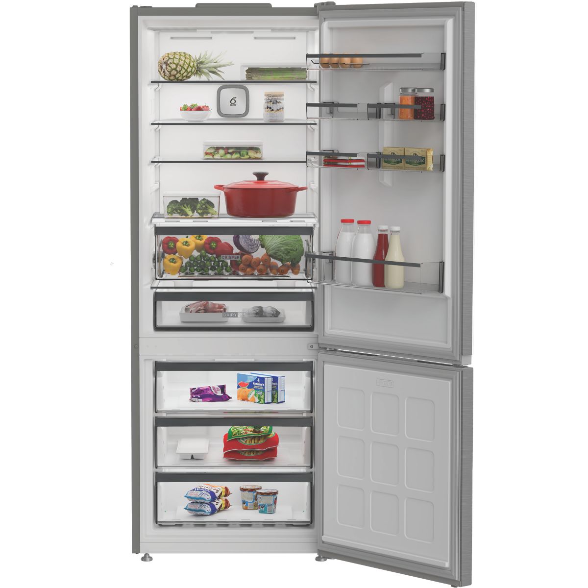 Réfrigérateur combiné WHK26494X6E couleur unique, WHIRLPOOL