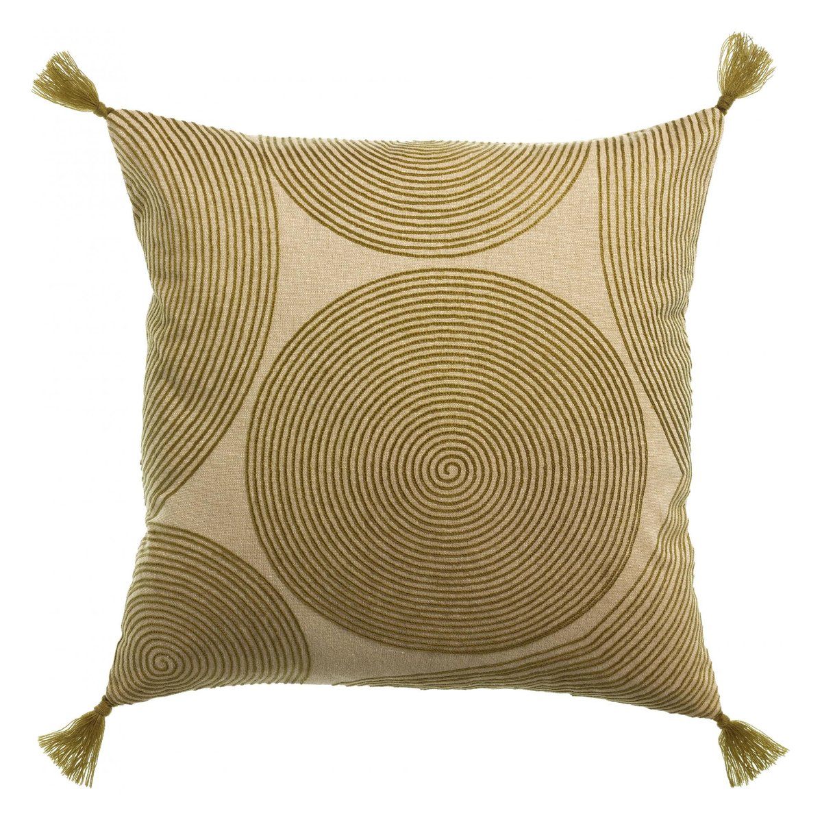 Coussin brodé Tito naturel, VIVARAISE