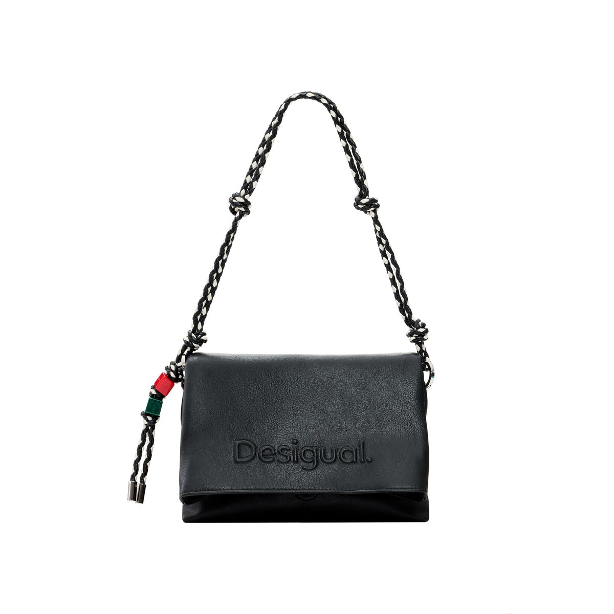 Sac moyen logo charm noir, DESIGUAL