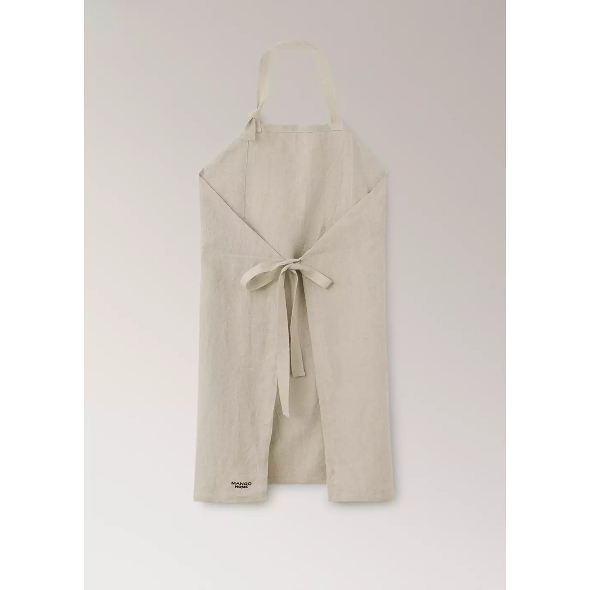 Tablier lin délavé marron clair/pastel, MANGO HOME
