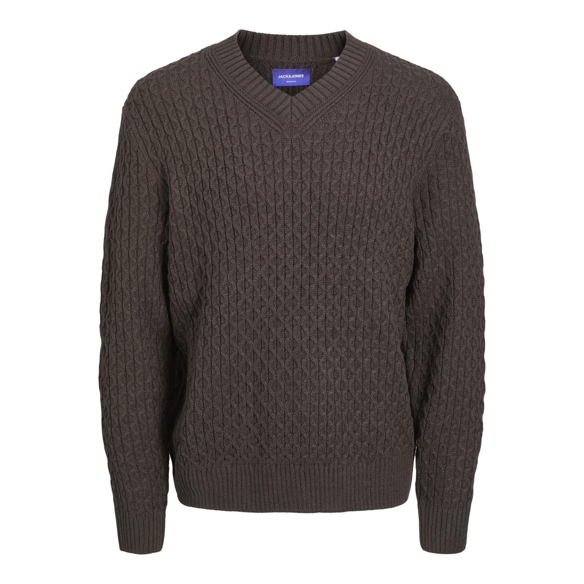 Pull En Maille chocolate brown, JACK & JONES