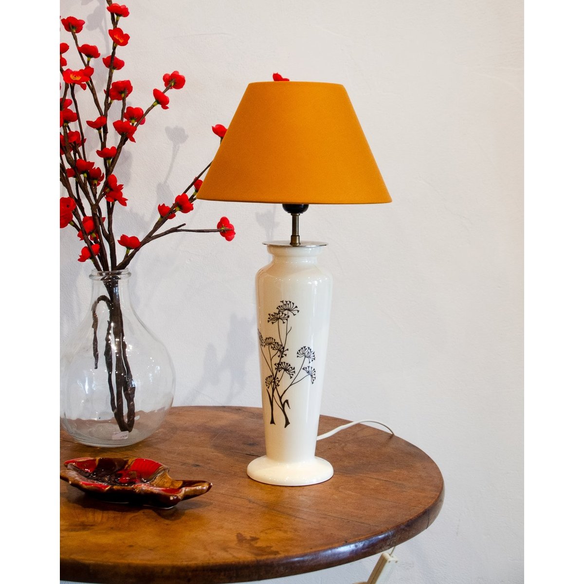 Lampe à poser en céramique Colette N°442 - Bon état blanc, DEBONGOUT