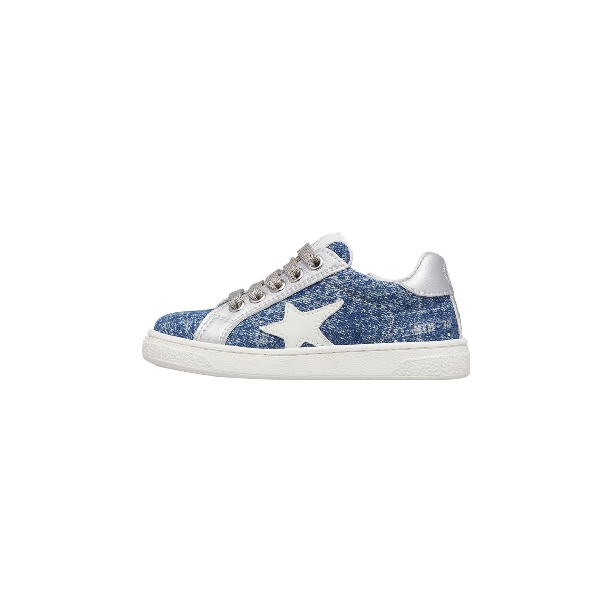 Sneakers en tissu PINN ZIP. blanc-bleu clair-gris clair, NATURINO