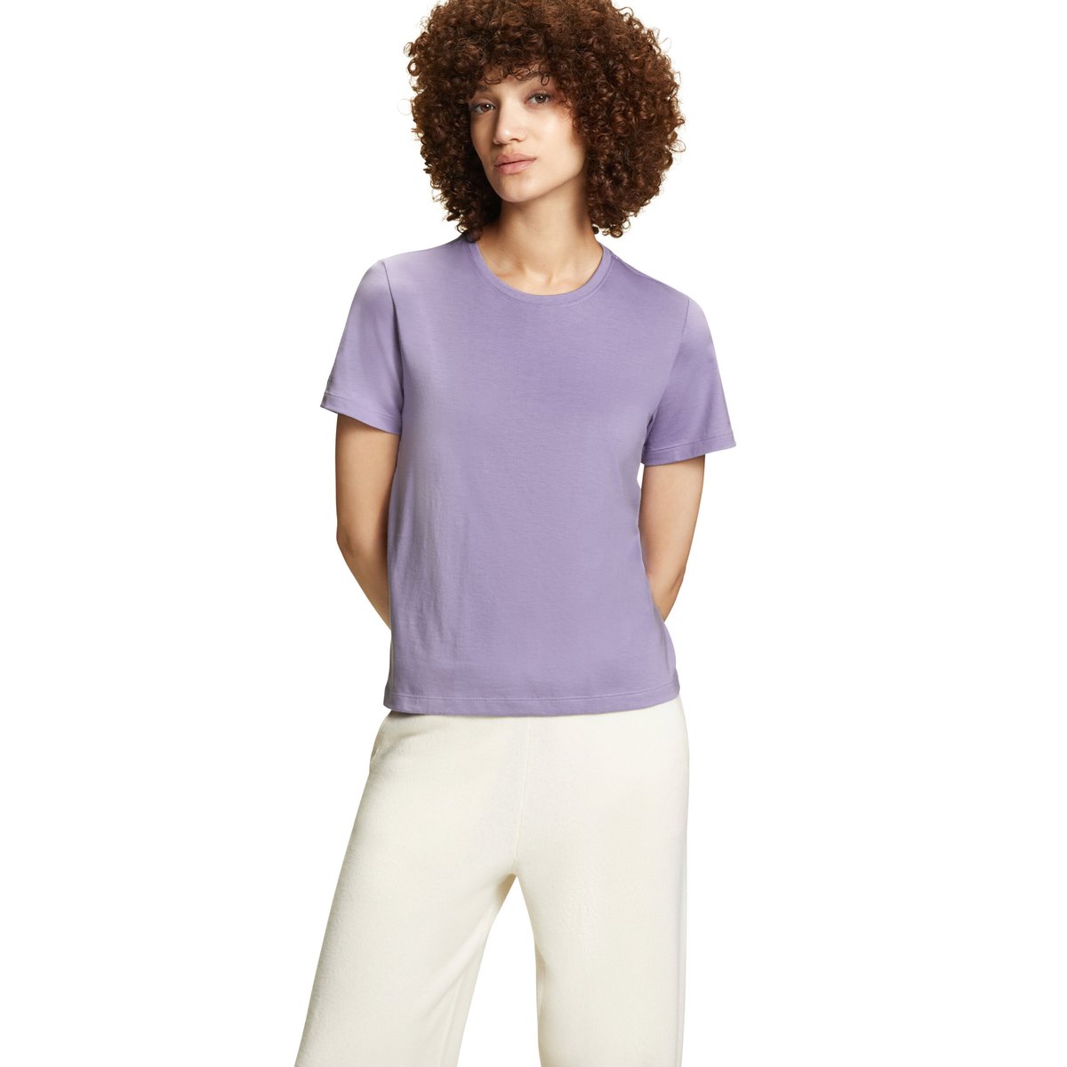 T-Shirt Essential Cotton lavande, FALKE