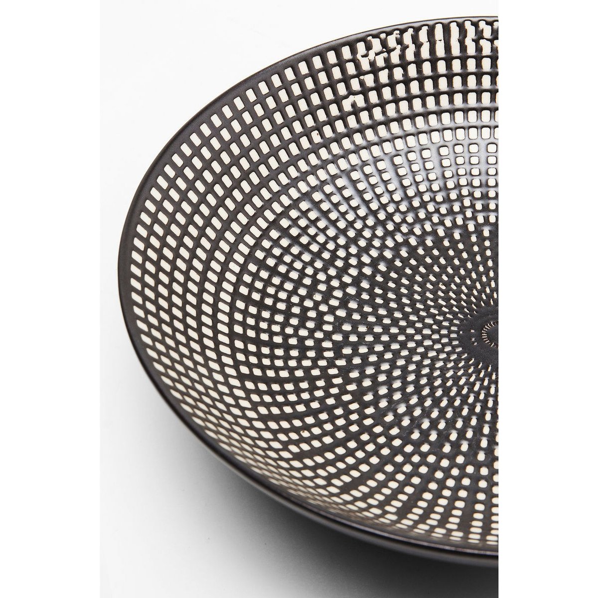 Lot de 4 assiettes creuses, GWAYI noir et blanc, KARE DESIGN