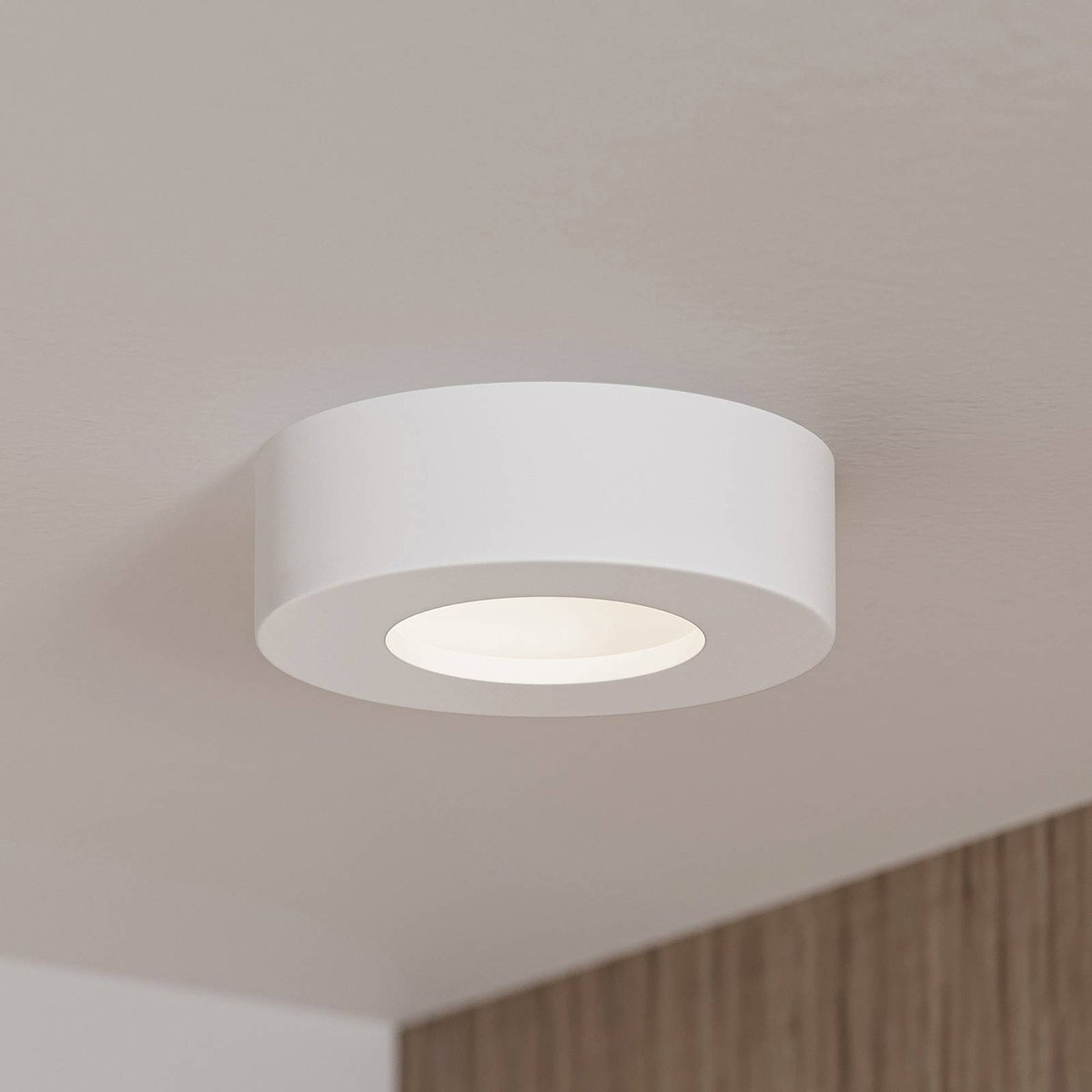 Plafonnier en aluminium moderneLED, Edwina blanc, PRIOS
